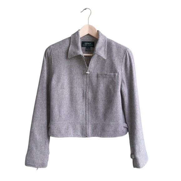 Lauren Ralph Lauren Angora Wool Blend Zippered Jacket Size 6 - Picture 1 of 14